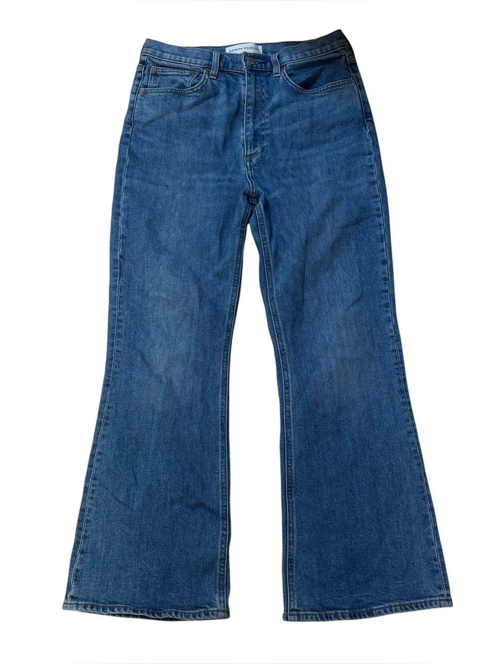 Denim Forum The Twiggy High Rise Flare Jeans Blue Size 28